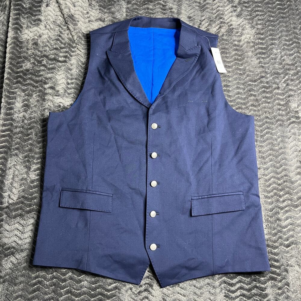 Brooks Brothers Vest Mens 41 Long Navy Dress Formal Tailored NWT